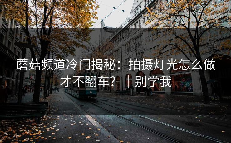 蘑菇频道冷门揭秘：拍摄灯光怎么做才不翻车？｜别学我