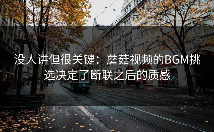 没人讲但很关键：蘑菇视频的BGM挑选决定了断联之后的质感