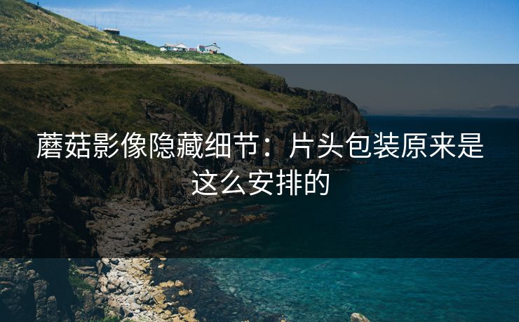 蘑菇影像隐藏细节：片头包装原来是这么安排的