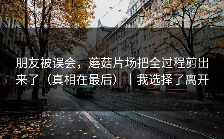 朋友被误会，蘑菇片场把全过程剪出来了（真相在最后）｜我选择了离开
